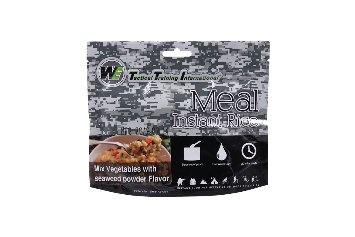 WE Tactical International Instant Rice - Mixed Vegetables with Seaweed Powder Flavor